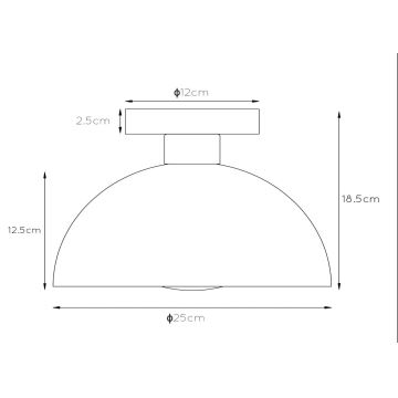 Lucide 45196/01/33 - Stropna svetilka SIEMON 1xE27/40W/230V zelena