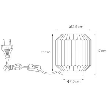 Lucide 45595/01/66 - Namizna svetilka SUENO 1xE14/40W/230V roza