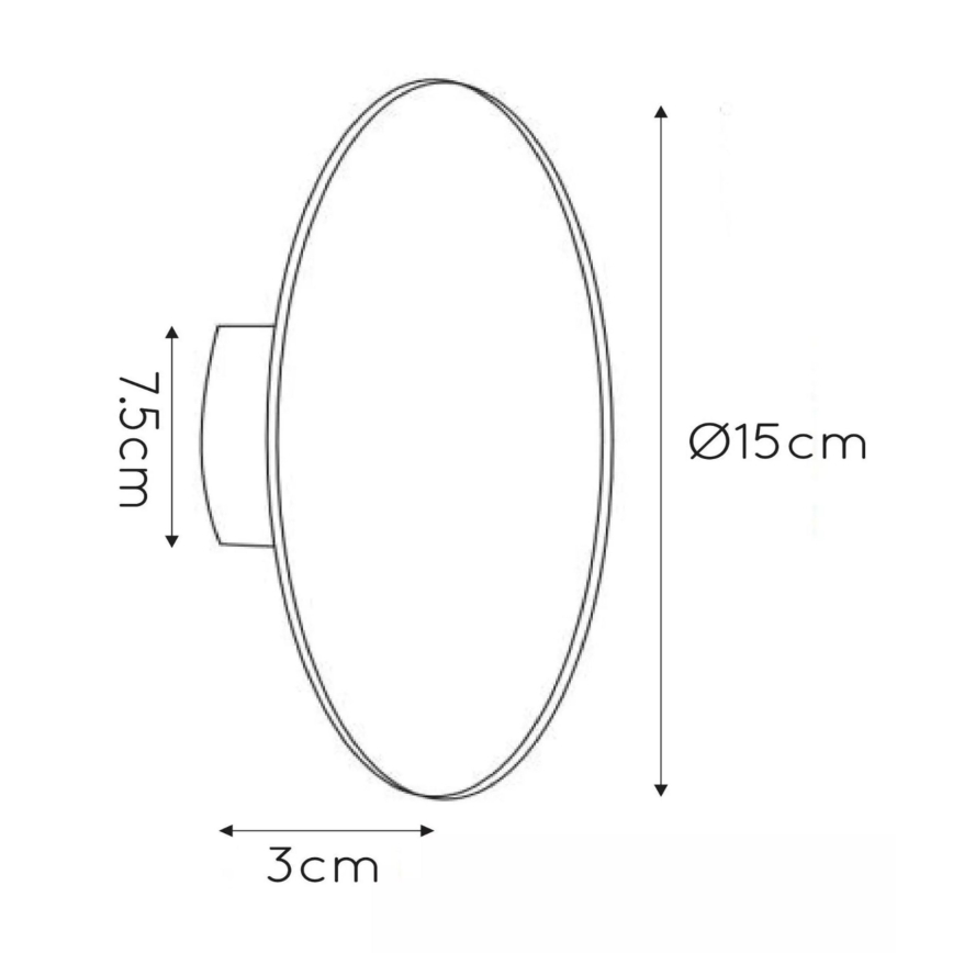 Lucide 46201/06/31 - LED Stenska svetilka EKLYPS LED/7W/230V 15 cm