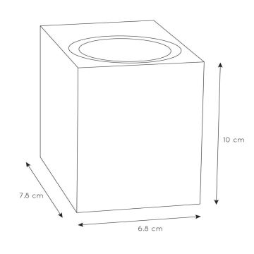 Lucide 69800/01/30 - Zunanja stenska svetilka ZARO 1xGU10/35W/230V IP44 črna