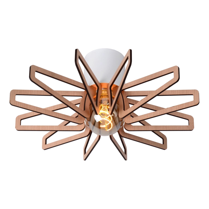 Lucide 77184/45/31 - Stropna svetilka ZIDANE 1xE27/15W/230V bela/rjava