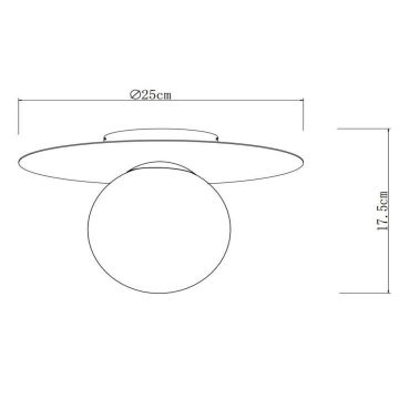 Lucide 79187/01/31 - Stropna svetilka TRICIA 1xE27/15W/230V pr. 25 cm bela