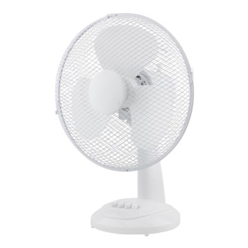 Namizni ventilator 30cm, bel, 3 hitrosti, 40W