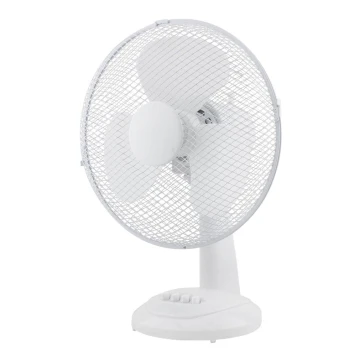 Namizni ventilator 30cm, bel, 3 hitrosti, 40W