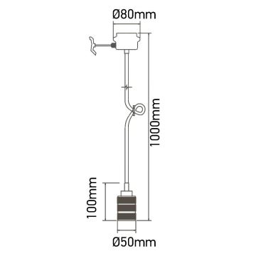 Napajalni kabel 1xE27/60W/230V