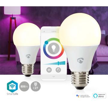 SET 2x LED RGBW Zatemnitvena žarnica SmartLife E27/9W/230V Wi-Fi 2700-6500K