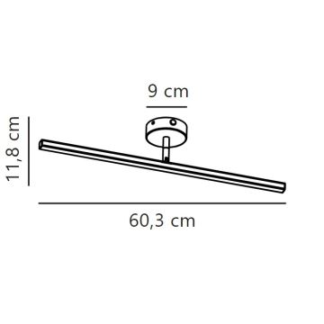 Nordlux - LED Kopalniška luč za osvetlitev ogledala IP LED/7,2W/230V IP44 60 cm mat krom