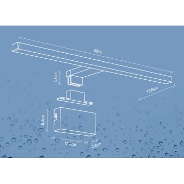 Nordlux - LED Kopalniška luč za osvetlitev ogledala MARLEE LED/8,9W/230V IP44 4000K 50 cm črna