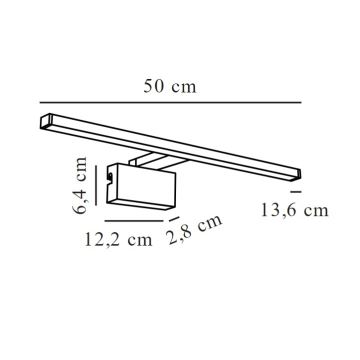 Nordlux - LED Kopalniška luč za osvetlitev ogledala MARLEE LED/8,9W/230V IP44 3000K 50 cm sijajni krom