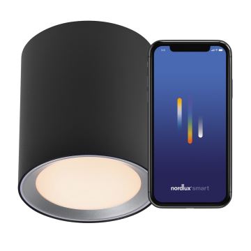 Nordlux - LED Zatemnitveni kopalniški reflektor LANDON SMART LED/8W/230V 2700-6500K IP44 črna