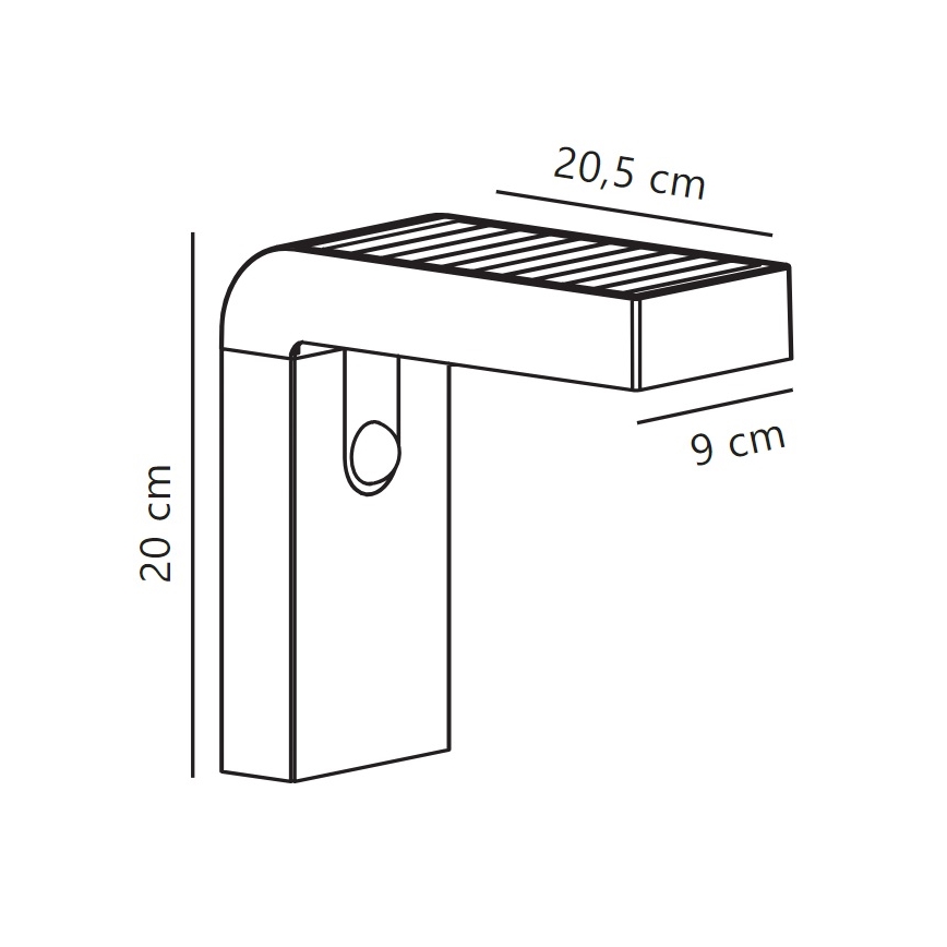 Nordlux - LED Solarna stenska svetilka s senzorjem ALYA LED/5W/3,7V IP44