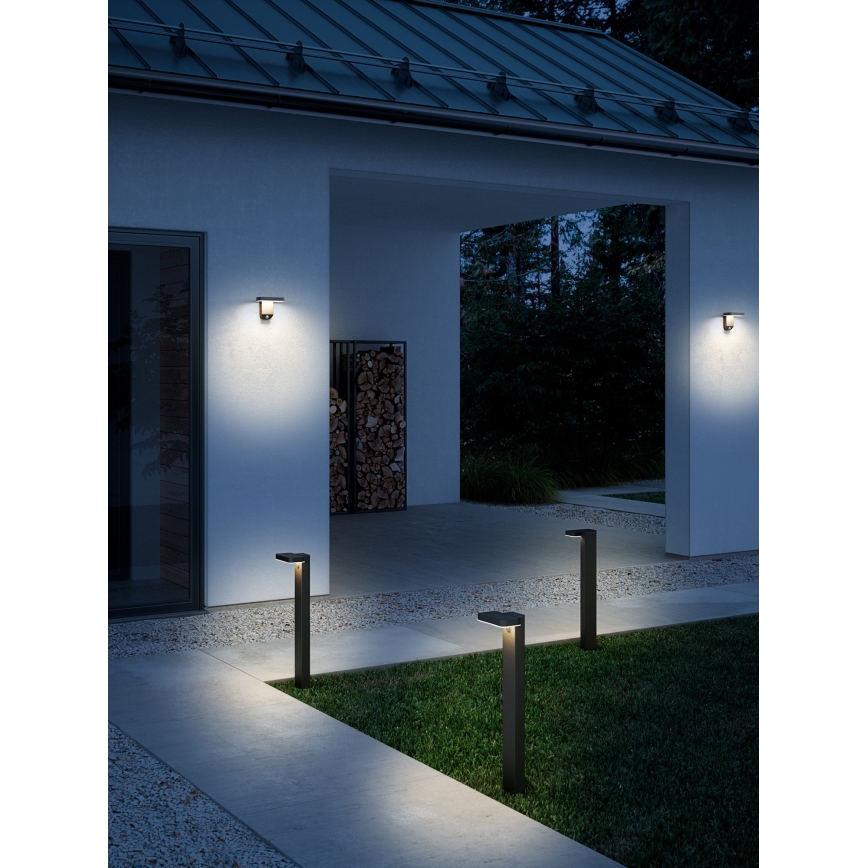 Nordlux - LED Solarna stenska svetilka s senzorjem RICA LED/5W/3,7V IP44 kvadraten