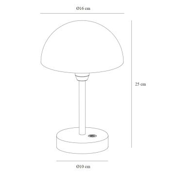 Nordlux - LED Zatemnitvena polnilna zunanja namizna svetilka ELLEN LED/2,8W/3,7V IP44 bela