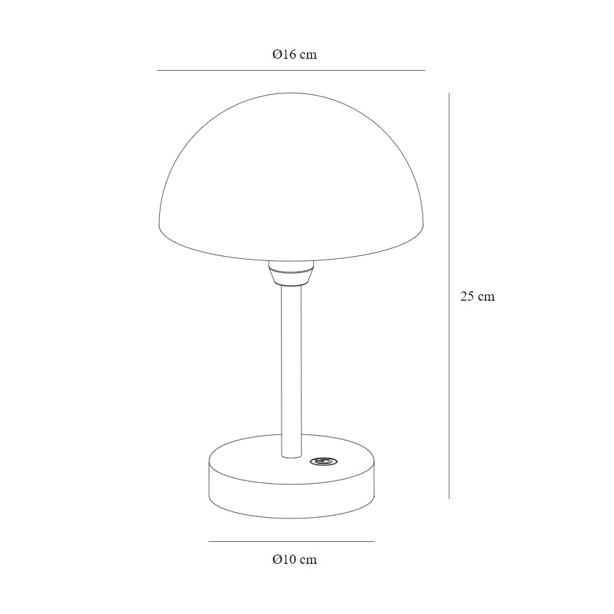 Nordlux - LED Zatemnitvena polnilna zunanja namizna svetilka ELLEN LED/2,8W/3,7V IP44 bela