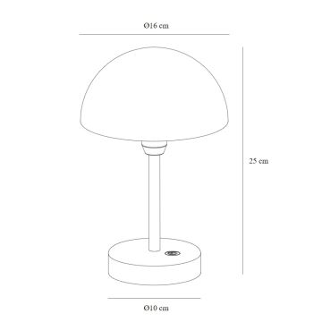 Nordlux - LED Zatemnitvena polnilna zunanja namizna svetilka ELLEN LED/2,8W/3,7V IP44 bež