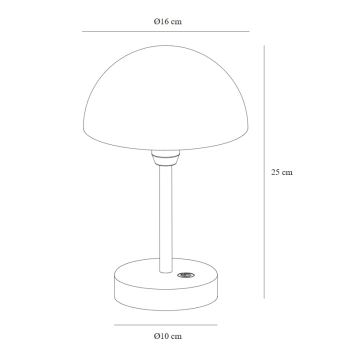 Nordlux - LED Zatemnitvena polnilna zunanja namizna svetilka ELLEN LED/2,8W/3,7V IP44 črna