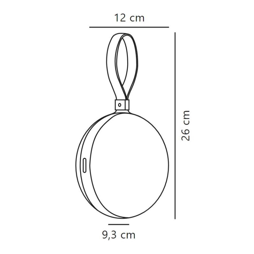 Nordlux -LED Zatemnitvena zunanja prenosna svetilka BRING TO-GO LED/1W/3,7V IP54