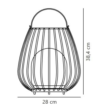 Nordlux - LED Zatemnitvena zunanja prenosna svetilka JIM TO-GO LED/3W/3,7V IP54 črna