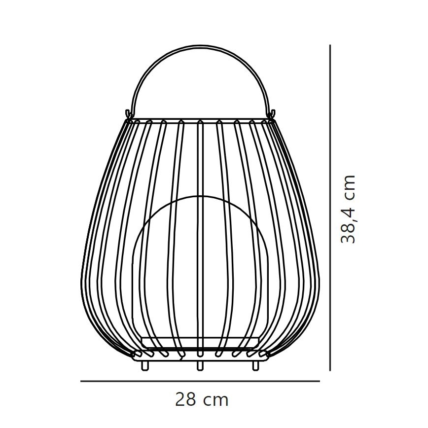 Nordlux - LED Zatemnitvena zunanja prenosna svetilka JIM TO-GO LED/3W/3,7V IP54 črna