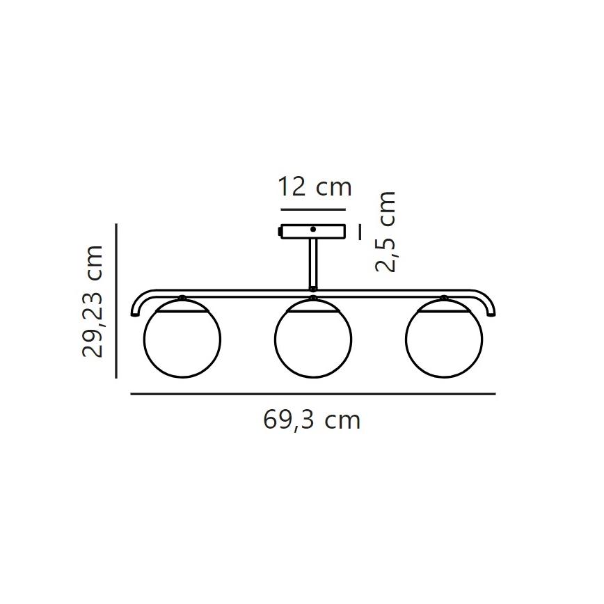 Nordlux - Lestenec na drogu GRANT 3xE14/25W/230V črna