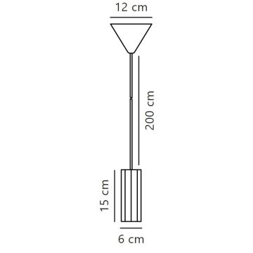 Nordlux - Lestenec na vrvici ALANIS 1xGU10/15W/230V