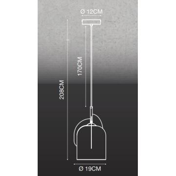 Nordlux - Lestenec na vrvici BOSHI 1xE27/40W/230V