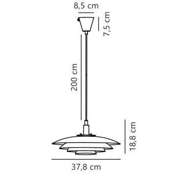 Nordlux - Lestenec na vrvici BRETAGNE 1xG9/25W/230V bela