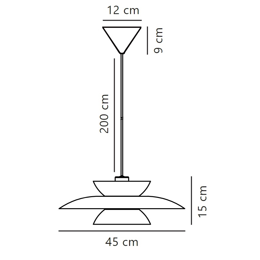 Nordlux - Lestenec na vrvici CARMEN 1xE27/40W/230V črna