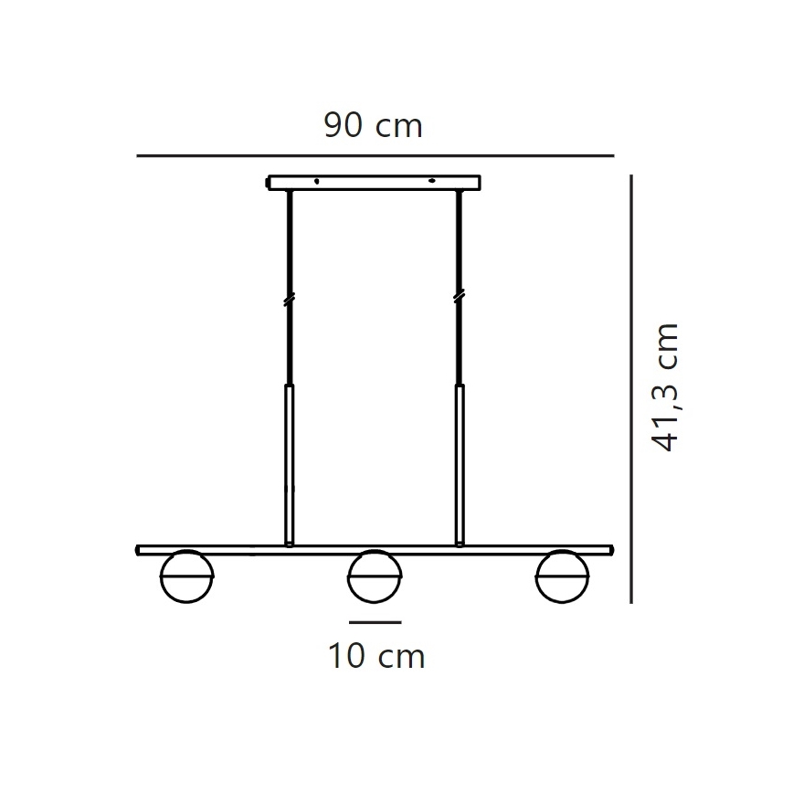 Nordlux - Lestenec na vrvici CONTINA 3xG9/5W/230V medenina