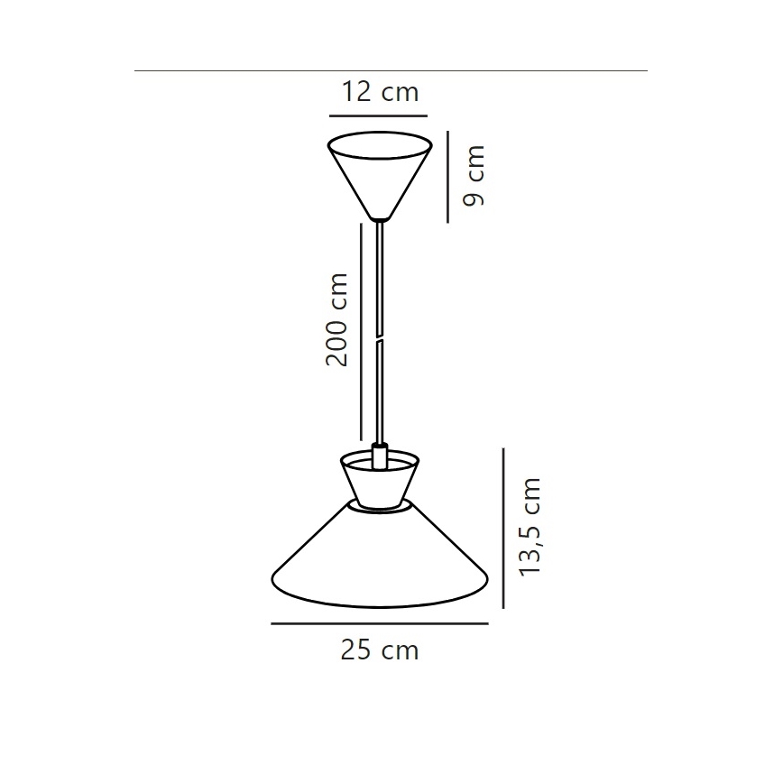 Nordlux - Lestenec na vrvici DIAL 1xE27/40W/230V pr. 25 cm bela