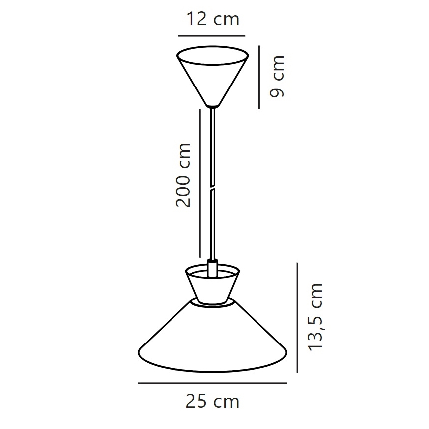 Nordlux - Lestenec na vrvici DIAL 1xE27/40W/230V pr. 25 cm rumena