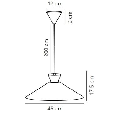 Nordlux - Lestenec na vrvici DIAL 1xE27/40W/230V pr. 45 cm rumena