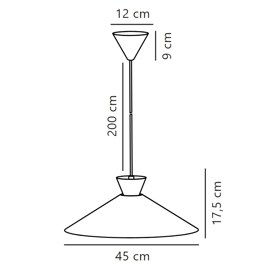 Nordlux - Lestenec na vrvici DIAL 1xE27/40W/230V pr. 45 cm rumena