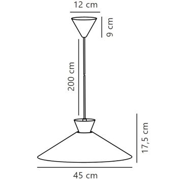 Nordlux - Lestenec na vrvici DIAL 1xE27/40W/230V pr. 45 cm siva