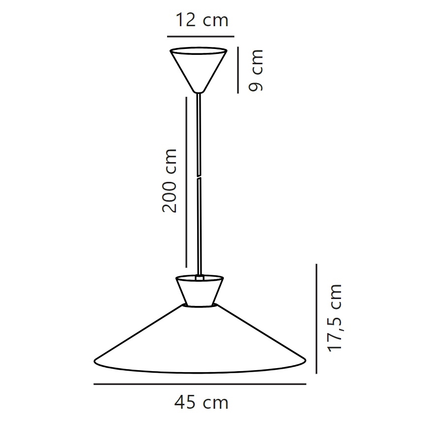 Nordlux - Lestenec na vrvici DIAL 1xE27/40W/230V pr. 45 cm siva