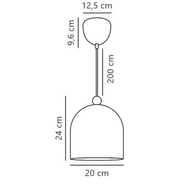 Nordlux - Lestenec na vrvici GASTON 1xE27/40W/230V bela