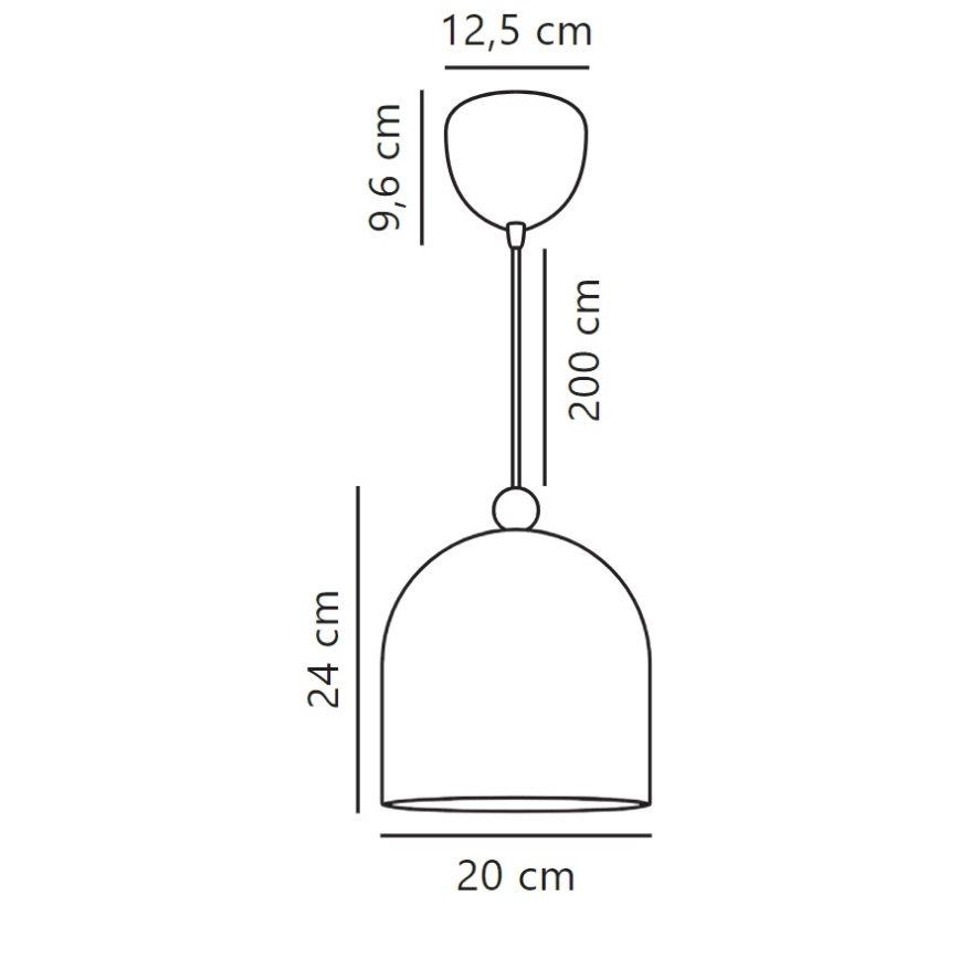 Nordlux - Lestenec na vrvici GASTON 1xE27/40W/230V modra/bela