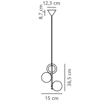 Nordlux - Lestenec na vrvici LILLY 3xE14/40W/230V zlata