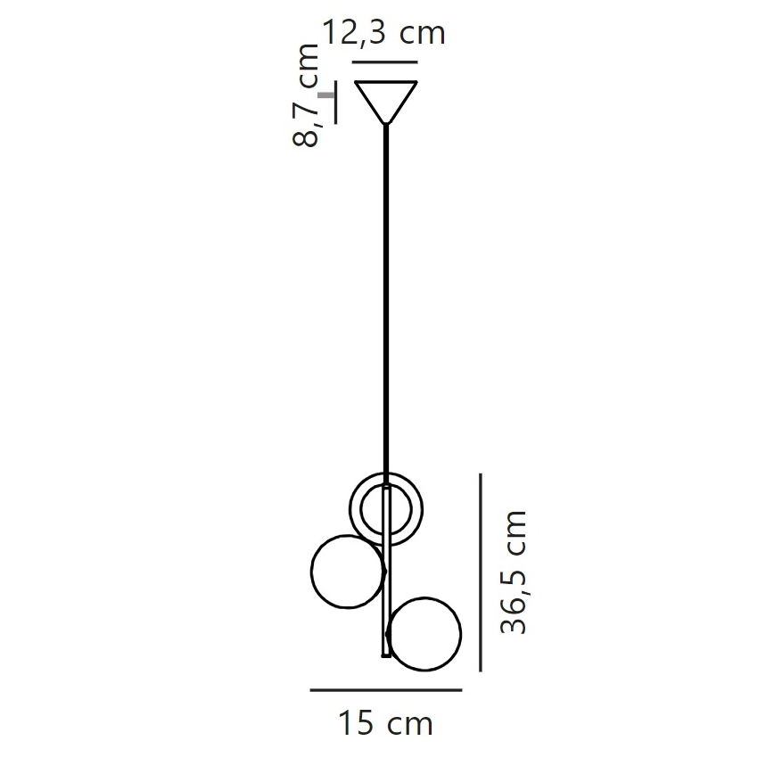 Nordlux - Lestenec na vrvici LILLY 3xE14/40W/230V zlata