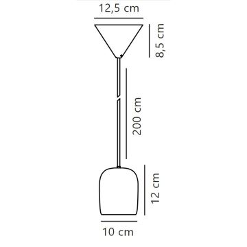 Nordlux - Lestenec na vrvici NOTTI 1xE27/25W/230V črna