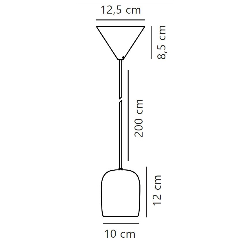 Nordlux - Lestenec na vrvici NOTTI 1xE27/25W/230V črna