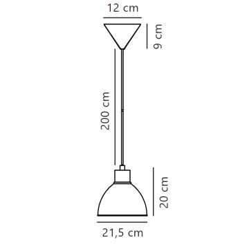 Nordlux - Lestenec na vrvici POP 1xE27/40W/230V antracit