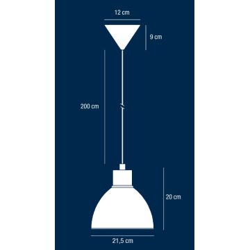 Nordlux - Lestenec na vrvici POP 1xE27/40W/230V črna/zlata