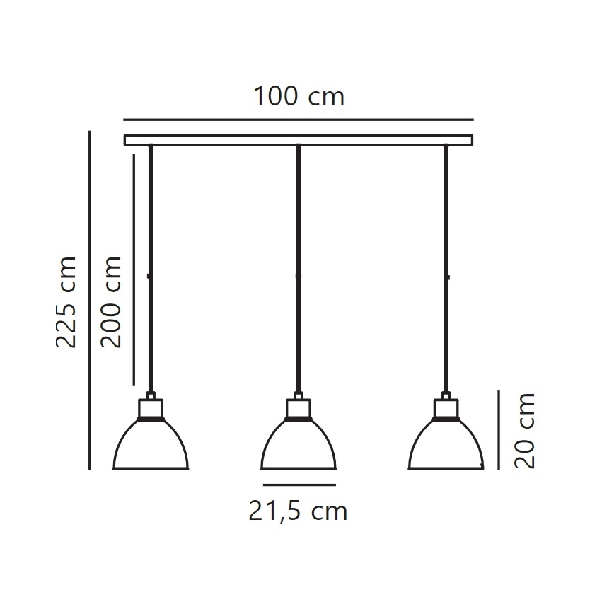 Nordlux - Lestenec na vrvici POP 3xE27/40W/230V črna/zlata