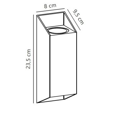 Nordlux - Zunanja stenska svetilka NICO 2xGU10/25W/230V IP54 antracit