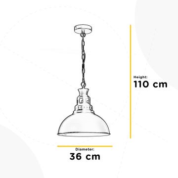 ONLI - Lestenec na verigi ISTANBUL 1xE27/22W/230V črna