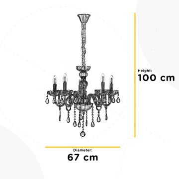 ONLI - Lestenec na verigi LINDA 5xE14/6W/230V