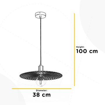 ONLI - Lestenec na vrvici GOLDEN 1xE27/22W/230V zlata/črna