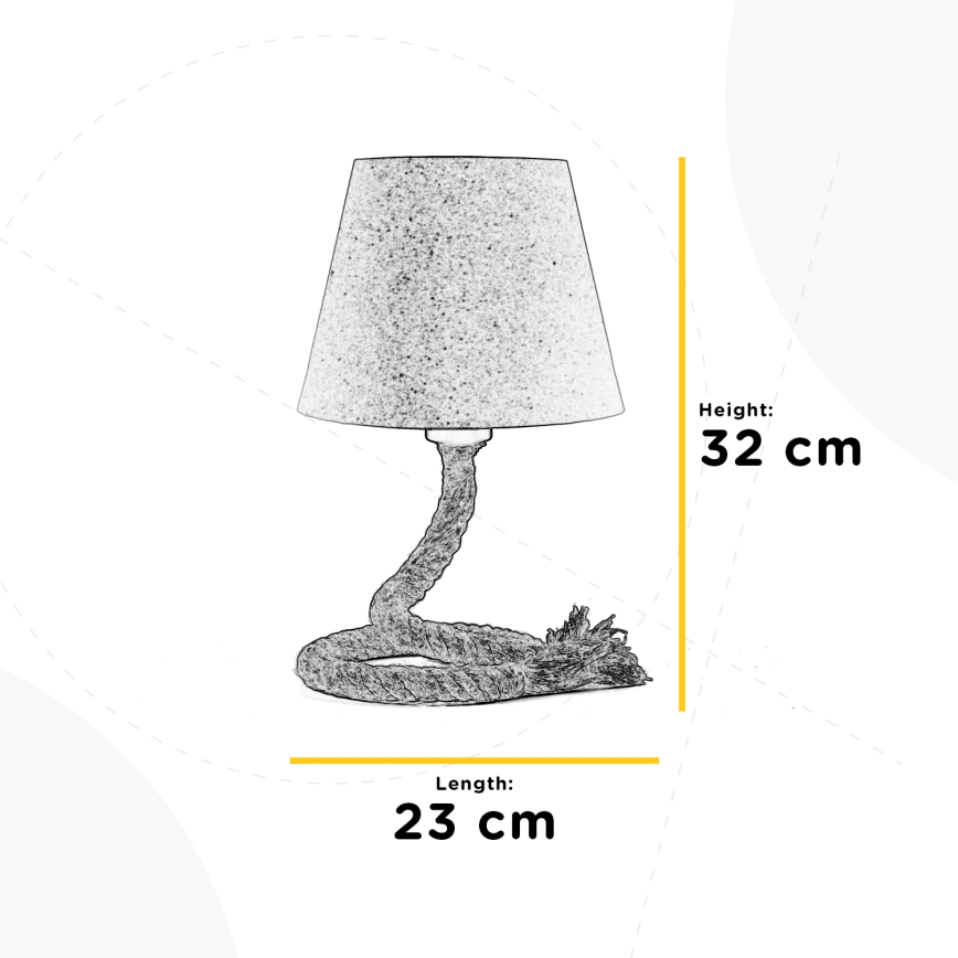 ONLI - Namizna svetilka CORDA 1xE27/22W/230V 32 cm bež