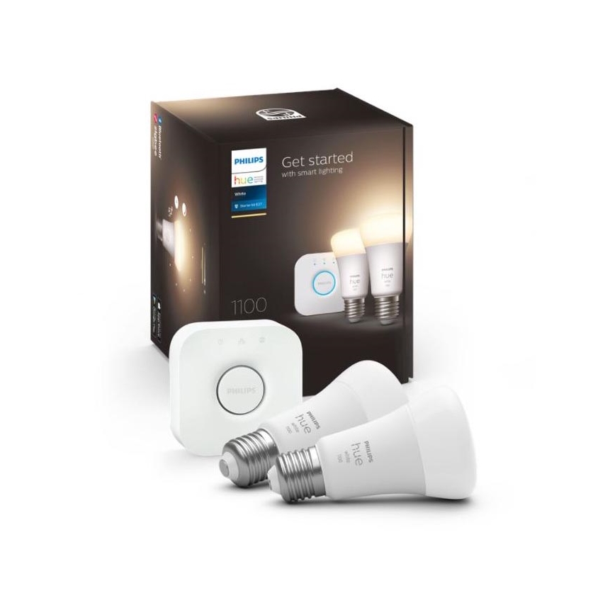 Osnovni komplet Philips Hue WHITE 2xE27/9,5W 2700K + povezovalna naprava